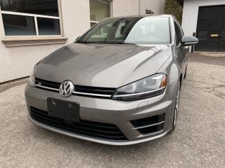 <p>Top of the Line Golf R! All options! CarFax Clean No Accidents! 4 Motion All Wheel Drive, 292 hp 4 cylinder motor! Tech Package with Carplay, Android Auto, Fender Sound System, Navi, Backup Camera, Parking Sensors, Active Cruise Control, Lane Departure Warning, Blind Spot Monitor, Front Collision Avoidance, Leather, Heated Seats plus much more. Balance of factory warranty. Low No haggle price! Certified! Licensing and HST are Extra. OMVIC registered, UCDA member. Buy with confidence! Call to book an appointment to see this beauty today!</p>