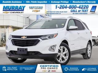 All Wheel Drive, Bluetooth, Power Windows/Door Locks, Rear Vision Camera, Available WiFi     Our 2019 Chevrolet Equinox LT AWD in Mosaic Black Metallic is a standout in its class! Powered by a TurboCharged 2.0 Litre 4 Cylinder and responsive 9 Speed Automatic transmission for smooth shifts. This All Wheel Drive SUV is going to please you with its confident demeanor as it handles beautifully, while also rewarding your wallet with approximately 7.8L/100km on the highway. Our Equinox LT strikes a perfect balance of sporty sophistication with its sweeping silhouette. High-intensity discharge headlamps, deep tinted rear glass, and great-looking wheels emphasize the smart styling.      The LT interior boasts ample cargo space, power windows/locks, push-button start, and keyless open. Staying safely connected is simple with our Chevrolet MyLink audio system with a colour touchscreen, a USB port, Bluetooth, available WiFi, and smartphone compatibility.     Safety is paramount with Chevrolet evidenced by an airbag system, LED daytime running lamps, a rear vision camera, StabiliTrak, Teen Driver Technology, and other safety innovations. Chevrolet is committed to automotive excellence and has a sterling reputation for reliability, security, and performance that will add to your peace of mind each time you get behind the wheel of your Equinox. Print this page and call us Now... We Know You Will Enjoy Your Test Drive Towards Ownership! View a CarFax Vehicle Report instantly at MurrayChevrolet.ca. : Questions? Call or text us at 204-800-4220 or call us toll-free at 1-888-381-7025.