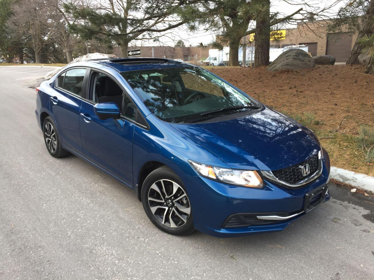 <p><strong><em><u>2014 HONDA CIVIC - YES,.............ONLY 32,642 KMS.!!! NOT A MISPRINT!!! SENIOR OWNER*****DRIVES AND (ALMOST) LOOKS LIKE NEW!</u></em></strong></p><p>&nbsp;</p><p>AUTOMATIC TRANSMISSION, LANE WATCH/BLIND SPOT CAMERA MONITORING, REARVIEW CAMERA, ECONOMICAL 4 CYLINDER ENGINE, BLUETOOTH, HEATED CLOTH SEATS, POWER GLASS MOONROOF, ALLOY WHEELS, PROXIMITY/KEYLESS ENTRY AND PUSH BUTTON START, CRUISE CONTROL, PW, PM, PS, PB, ABS,....TOO MANY OPTIONS TO LIST!!!</p><p>&nbsp;</p><p>VEHICLE HISTORY REPORT INCLUDED - CLEAN - NO INSURANCE CLAIMS OR ACCIDENTS!! VEHICLE HAS HAD PAINT WORK FOR VARIOUS SCRAPES AND SCRACTCHES AS PREVIOUS OWNER WAS A SENIOR CITIZEN WHO IS NO LONGER DRIVING.</p><p>&nbsp;</p><p><strong><em>THE FOLLOWING FEATURES, LISTED BELOW, ARE&nbsp;</em><span style=text-decoration: underline;>ALL INCLUDED</span>&nbsp;<em>IN THE SELLING PRICE:</em></strong></p><p>&nbsp;</p><p>*****SAFETY CERTIFICATION!!!</p><p>&nbsp;</p><p>****<strong>*EXTENSIVE 100 POINT INSPECTION INCLUDING SYNTHETIC OIL AND FILTER CHANGE, TOP UP OF ALL FLUIDS, AND FULL VEHICLE INSPECTION****JUST COMPLETED!!!</strong></p><p>&nbsp;</p><p>*****COMPREHENSIVE WARRANTY - NATIONWIDE COVERAGE ON PARTS & LABOR - VALID IN CANADA AND USA.</p><p>&nbsp;</p><p>*****<strong><em><u>VEHICLE HISTORY REPORT - CLEAN - NO CLAIMS!</u></em></strong></p><p>&nbsp;</p><p>*****COMPLETE INTERIOR & EXTERIOR DETAIL (CLEAN-UP) INCLUDING EXTERIOR WAX/POLISH, CARPET(S) SHAMPOO, WHEELS POLISHED, AND ENGINE DE-GREASE.</p><p>&nbsp;</p><p>*****ALL ORIGINAL MANUALS, BOOKS AND KEYS/REMOTES INCLUDED IN SELLING PRICE</p><p>&nbsp;</p><p>ONLY HST & LICENCE FEE EXTRA.</p><p>&nbsp;</p><p>NO OTHER (HIDDEN) FEES EVER.</p><p>&nbsp;</p><p><span style=text-decoration: underline;><em>PLEASE CALL 416-274-AUTO (2886)TO SCHEDULE AN APPOINTMENT AND TO ENSURE THAT THE VEHICLE YOURE INTERESTED IN IS STILL AVAILABLE&nbsp;<strong>PRIOR </strong>TO VISITING US.&nbsp;</em></span></p><p>&nbsp;</p><p>RICHSTONE FINE CARS INC.</p><p>855 ALNESS STREET, UNIT 17</p><p>TORONTO, ONTARIO</p><p>M3J 2X3</p><p>&nbsp;</p><p>WE ARE AN OMVIC CERTIFIED DEALER AND PROUD MEMBER OF THE UCDA.</p><p>&nbsp;</p><p>SERVING TORONTO/GTA & CANADA SINCE 2000!!</p><p>&nbsp;</p><p>WE CAN ASSIST OUT OF PROVINCE PURCHASERS, AS WELL.</p>