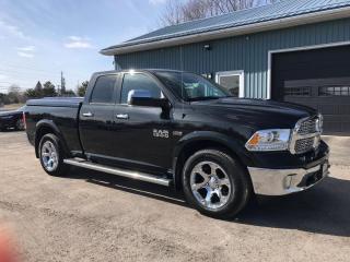 <p style=margin: 0in 0in 0pt;><span style=font-family: Calibri Light,sans-serif; font-size: 8pt;>2017 Ram Laramie 1500 4x4 Quad Cab | Only 55,900 kms</span></p><p><span style=font-family: Times New Roman;> </span></p><p style=margin: 0in 0in 0pt;><span style=font-family: Calibri Light,sans-serif; font-size: 8pt;>Sunroof, Navigation, Backup Camera, Premium Leather Upholstery, Heated & Cooled Front Seats, Heated Steering Wheel, 8.4-inch Uconnect Infotainment system, Power Adjustable Pedals, Park Sense Front & Rear Park Assist System, Automatic Dual-Zone Climate Control, Remote Start, Power Rear Sliding Window, Trailer Tow Mirrors, Trailer Brake Control & Trailer Tow Package, Spray-In Liner, Wheel-to-Wheel Step Bars, 20” Alloy Wheels, 5.7L V8 Hemi with FuelSaver MDS, Balance of Factory Warranty and only 55,900 kms</span></p><p><span style=font-family: Times New Roman;> </span></p><p style=margin: 0in 0in 0pt;><span style=font-family: Calibri Light,sans-serif; font-size: 8pt;> </span></p><p><span style=font-family: Times New Roman;> </span></p><p style=margin: 0in 0in 0pt;><span style=font-family: Calibri Light,sans-serif; font-size: 8pt;>33,900+tax or 304 Bi-Weekly| Payment includes tax & transfer, ZERO cash down. Bi-Weekly, Weekly & Monthly payments and NO Payments for 90-days available | Call Wendy 613-341-7800 for financing or text 613-802-1839 for more info or apply online at <a href=http://www.jacksonmotors.ca/><span style=color: #0563c1;>www.jacksonmotors.ca</span></a></span></p><p><span style=font-family: Times New Roman;> </span></p><p style=margin: 0in 0in 0pt;><span style=font-family: Calibri Light,sans-serif; font-size: 8pt;> </span><span style=font-family: Calibri Light,sans-serif; font-size: 8pt;> </span><span style=font-family: Times New Roman;> </span></p><p style=margin: 0in 0in 0pt;><span style=font-family: Calibri Light,sans-serif; font-size: 8pt;>Looking for a light-duty pickup with clever outside-the-box thinking? The 2017 Ram 1500s unique coil-spring rear suspension gives it a smooth unloaded ride, but it can still tow your trailer like a champ with its stout gasoline V8 and an attractive interior complete the package. Its a great choice for a do-all truck.</span></p><p><span style=font-family: Times New Roman;> </span></p><p style=margin: 0in 0in 0pt;><span style=font-family: Calibri Light,sans-serif; font-size: 8pt;> </span></p><p><span style=font-family: Times New Roman;> </span></p><p style=margin: 0in 0in 0pt;><span style=font-family: Calibri Light,sans-serif; font-size: 8pt;>A big, beefy truck with luxury touches.<span style=mso-spacerun: yes;>  </span>Between the sweet V8, smooth ride and comfortable interior, the Ram 1500 is worth a spot on any pickup buyers short list.</span></p><p><span style=font-family: Times New Roman;> </span></p><p style=margin: 0in 0in 0pt;><span style=font-family: Calibri Light,sans-serif; font-size: 8pt;> </span></p><p><span style=font-family: Times New Roman;> </span></p><p style=margin: 0in 0in 0pt;><span style=font-family: Calibri Light,sans-serif; font-size: 8pt;>Driving Impressions: Perhaps one of the most impressive elements of owning a Ram 1500 is the excellent ride quality. On the highway, its smooth, quiet and relatively unfazed by even significant bumps. The 2017 Ram 1500 remains one of our favorite full-size trucks to drive because of its relative ease and comfort, the latter derived from its ingenious coil-spring and multi-link rear suspension. The Ram’s steering and road manners are among best-in-class, too.</span></p><p><span style=font-family: Times New Roman;> </span></p><p style=margin: 0in 0in 0pt;><span style=font-family: Calibri Light,sans-serif; font-size: 8pt;> </span></p><p><span style=font-family: Times New Roman;> </span></p><p style=margin: 0in 0in 0pt;><span style=font-family: Calibri Light,sans-serif; font-size: 8pt;>Interior: The 2017 Ram trucks interior is roomy, practical and comfortable. There’s more space up front thanks to the Rams transmission dial -- just rotate it for Park, Neutral, Drive, etc. If youre used to a long lever-style transmission, this new one might entail a learning curve but soon will become second nature. Similar large dials adjust audio volume and tuning, while the Rams Uconnect infotainment system remains one of our favorites.<span style=mso-spacerun: yes;>  </span>The Ram 1500s interior is one of our favorites in the segment, well built with quality materials, and predictably very well executed, with wood trim and premium leather upholstery that class things up quite a bit. Seat comfort is excellent, especially for long road trips, with soft padding and adequate support in the right places.</span></p><p><span style=font-family: Times New Roman;> </span></p><p style=margin: 0in 0in 0pt;><span style=font-family: Calibri Light,sans-serif; font-size: 8pt;> </span></p><p><span style=font-family: Times New Roman;> </span></p><p style=margin: 0in 0in 0pt;><span style=font-family: Calibri Light,sans-serif; font-size: 8pt;>Exterior: The Ram 1500 continues to distinguish itself with a front end that looks like a shrunken semi-truck. Big, bold and brash, its a key differentiator from the Rams blocky rivals.<span style=mso-spacerun: yes;>  </span></span></p><p><span style=font-family: Times New Roman;> </span></p><p style=margin: 0in 0in 0pt;><span style=font-family: Calibri Light,sans-serif; font-size: 8pt;> </span></p><p><span style=font-family: Times New Roman;> </span></p><p style=margin: 0in 0in 0pt;><span style=font-family: Calibri Light,sans-serif; font-size: 8pt;>Leaving nothing out, the Ram 1500 also includes plenty of modern convenience features such as keyless entry and ignition, remote start, power-adjustable pedals, Bluetooth, voice controls, smartphone integration and even Wi-Fi hot spot capability.</span></p><p><span style=font-family: Times New Roman;> </span></p><p style=margin: 0in 0in 0pt;><span style=font-family: Calibri Light,sans-serif; font-size: 8pt;> </span></p><p><span style=font-family: Times New Roman;> </span></p><p style=margin: 0in 0in 0pt;><span style=font-family: Calibri Light,sans-serif; font-size: 8pt;>KBB says “ The 2017 Ram 1500 remains one of our favorite full-size trucks to drive because of its relative ease and comfort, the latter derived from its ingenious coil-spring and multi-link rear suspension. The Ram’s steering and road manners are among best-in-class, too.”</span></p><p><span style=font-family: Times New Roman;> </span></p><p style=margin: 0in 0in 0pt;><span style=font-family: Calibri Light,sans-serif; font-size: 8pt;> </span></p><p><span style=font-family: Times New Roman;> </span></p><p style=margin: 0in 0in 0pt;><span style=font-family: Calibri Light,sans-serif; font-size: 8pt;>CANADIANS LOVE RAM… RAM 1500 – 3-time winner of the Canadian Truck King Challenge.</span></p><p><span style=font-family: Times New Roman;> </span></p>