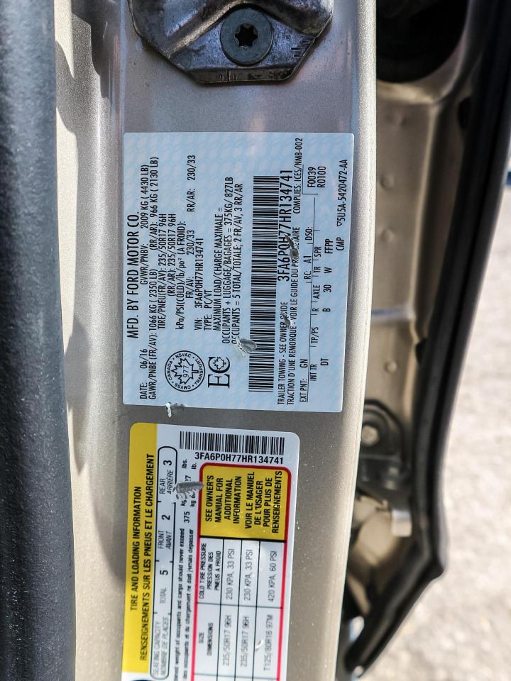 2017 Ford Fusion SE| 2.5L| BLUETOOTH| KEYLESS ENTRY| DAYTIME RUNNING LIGHTS Photo