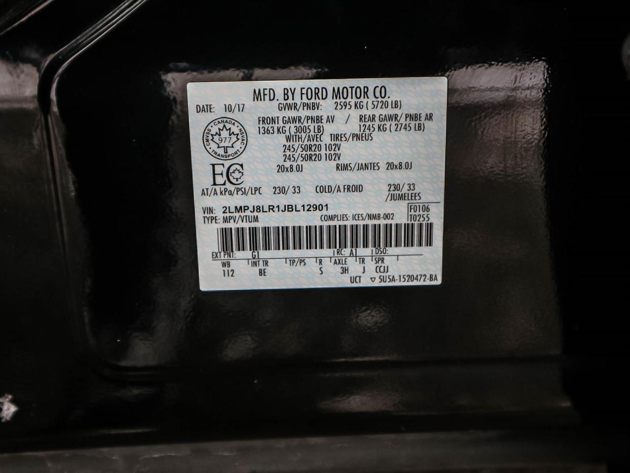 2018 Lincoln MKX RESERVE AWD| HID LIGHTS|ROOF|NAV| APPLE/ANDROID AUTO Photo