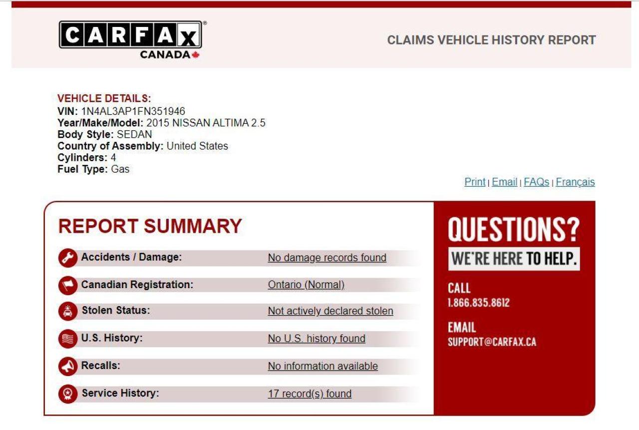 2015 Nissan Altima 2.5 SL TECH+Camera+GPS+Blind Spot+Accident Free - Photo #12