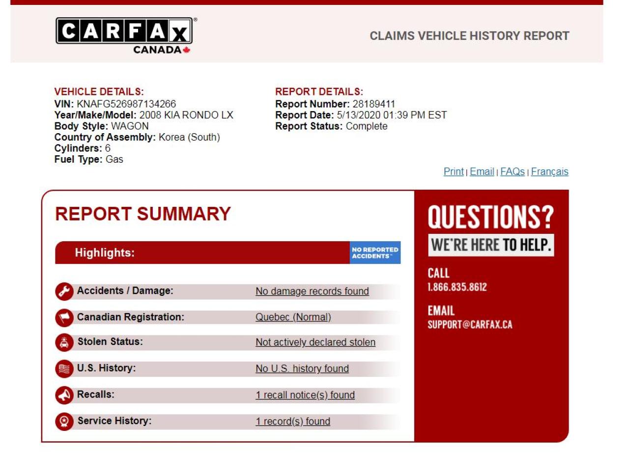 2008 Kia Rondo Excellent Condition / Certified  / Warranty Photo