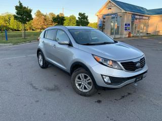 <p>Low mileage!! 2013 </p><div>Kia Sportage LX, silver on black AWD, 108K KM, HEATED SEATS, BLUETOOTH. AWD 6-Speed Automatic with Steptronic 2.4L 14 MPI DOHC AWD, Alloy rims, 4- Wheel Disc Brakes, ABS brakes, Air Conditioning, AM/FM radio: SIRIUS, Anti-whiplash front head restraints, Dual front impact airbags, Dual front side impact airbags, Electronic Stability Control, Four wheel independent suspension, Front anti-roll bar, Front fog lights, Fully automatic headlights, Heated door mirrors, Heated Front Bucket Seats, Illuminated entry, Occupant sensing airbag, Overhead airbag, Power door mirrors, Power windows, Rear anti-roll bar, Rear Parking Sensors, Rear window defroster, Rear window wiper, Remote keyless entry, Security system, Speed control, Speed-sensing steering, Split folding rear seat, Steering wheel mounted audio controls, Tilt steering wheel, Traction control, Turn signal indicator mirrors, Variably intermittent wipers.<br><br>Sold AS IS  , Certification available with 3 months powertrain warranty for extra $999. <br>The price plus tax and license fee. <br>• Extended Warranty Available <br>• Finance available for all vehicles<br>• We process good credit, bad credit and all credit <br>• We offer prime deals, prime rates from prime lenders <br>• Fast application processing time and reliable services<br><br>BABYLON AUTO SALES <br>3-509 Bayly Street East, Ajax Ontario L1z1w7 <br>Info@babylonautosales.com<br>4169038010</div>