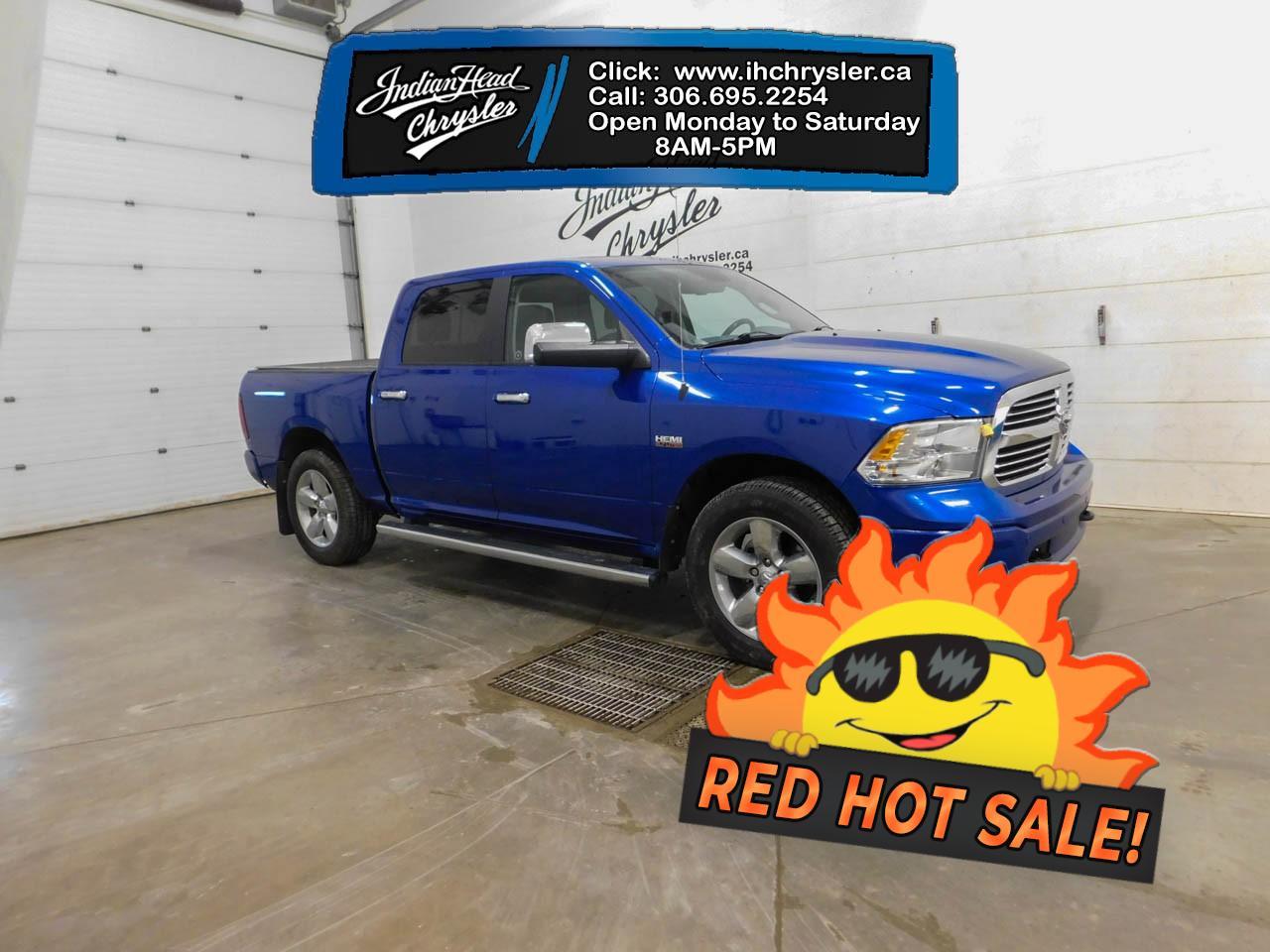 Used 2017 RAM 1500 SLT Big Horn | Crew | Auto 4X4 | Bucket Seats | Heated Seats | Heated Steering wheel | Sunroof | 121 Litre Fuel Tank for sale in Indian Head, SK