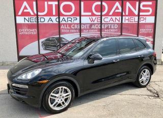 <p>***EASY FINANCE APPROVALS*** LOW KMS-LEATHER-NAVI-AWD-PANO ROOF-BACK UP CAM AND MORE! LOVE AT FIRST SIGHT! VEHICLE IS LIKE NEW! QUALITY ALL AROUND VEHICLE. THE 2013 PORSCHE CAYENNE IS VERY IMPRESSIVE AND LOADED WITH FEATURES AND STYLING AND AN EMPHASIS ON SIMPLICITY AND FUNCTIONALITY LIKE NO OTHER.  ABSOLUTELY FLAWLESS, SMOOTH, SPORTY RIDE AND GREAT ON GAS! MECHANICALLY A+ DEPENDABLE, RELIABLE, COMFORTABLE, CLEAN INSIDE AND OUT. POWERFUL YET FUEL EFFICIENT ENGINE. HANDLES VERY WELL WHEN DRIVING.</p><p> </p><p>****Make this yours today BECAUSE YOU DESERVE IT****</p><p> </p><p>WE HAVE SKILLED AND KNOWLEDGEABLE SALES STAFF WITH MANY YEARS OF EXPERIENCE SATISFYING ALL OUR CUSTOMERS NEEDS. THEYLL WORK WITH YOU TO FIND THE RIGHT VEHICLE AND AT THE RIGHT PRICE YOU CAN AFFORD. WE GUARANTEE YOU WILL HAVE A PLEASANT SHOPPING EXPERIENCE THAT IS FUN, INFORMATIVE, HASSLE FREE AND NEVER HIGH PRESSURED. PLEASE DONT HESITATE TO GIVE US A CALL OR VISIT OUR INDOOR SHOWROOM TODAY! WERE HERE TO SERVE YOU!!</p><p> </p><p>***Financing***</p><p> </p><p>We offer amazing financing options. Our Financing specialists can get you INSTANTLY approved for a car loan with the interest rates as low as 3.99% and $0 down (O.A.C). Additional financing fees may apply. Auto Financing is our specialty. Our experts are proud to say 100% APPLICATIONS ACCEPTED, FINANCE ANY CAR, ANY CREDIT, EVEN NO CREDIT! Its FREE TO APPLY and Our process is fast & easy. We can often get YOU AN approval and deliver your NEW car the SAME DAY.</p><p> </p><p>***Price***</p><p> </p><p>FRONTIER FINE CARS is known to be one of the most competitive dealerships within the Greater Toronto Area providing high quality vehicles at low price points. Prices are subject to change without notice. All prices are price of the vehicle plus HST & Licensing. ***Trade*** Have a trade? Well take it! We offer free appraisals for our valued clients that would like to trade in their old unit in for a new one.</p><p> </p><p>***About us***</p><p> </p><p>Frontier fine cars, offers a huge selection of vehicles in an immaculate INDOOR showroom. Our goal is to provide our customers WITH quality vehicles AT EXCELLENT prices with IMPECCABLE customer service. Not only do we sell vehicles, we always sell peace of mind!</p><p> </p><p>Buy with confidence and call today 416-759-2277 or email us to book a test drive now! frontierfinecars@hotmail.com Located @ 1261 Kennedy Rd Unit a in Scarborough</p><p> </p><p>***NO REASONABLE OFFERS REFUSED***</p><p> </p><p>Thank you for your consideration & we look forward to putting you in your next vehicle! Serving used cars Toronto, Scarborough, Pickering, Ajax, Oshawa, Whitby, Markham, Richmond Hill, Vaughn, Woodbridge, Mississauga, Trenton, Peterborough, Lindsay, Bowmanville, Oakville, Stouffville, Uxbridge, Sudbury, Thunder Bay,Timmins, Sault Ste. Marie, London, Kitchener, Brampton, Cambridge, Georgetown, St Catherines, Bolton, Orangeville, Hamilton, North York, Etobicoke, Kingston, Barrie, North Bay, Huntsville, Orillia</p>