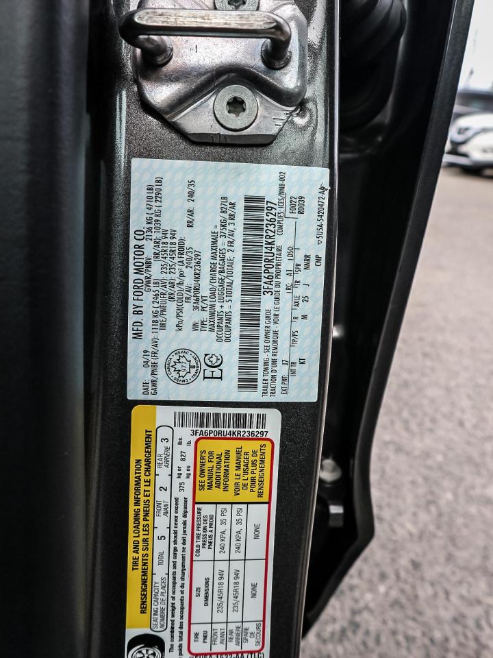 2019 Ford Fusion Hybrid HYBRID TITANIUM| LEATHER|ROOF|NAV| ADAPTIVE CRUISE Photo