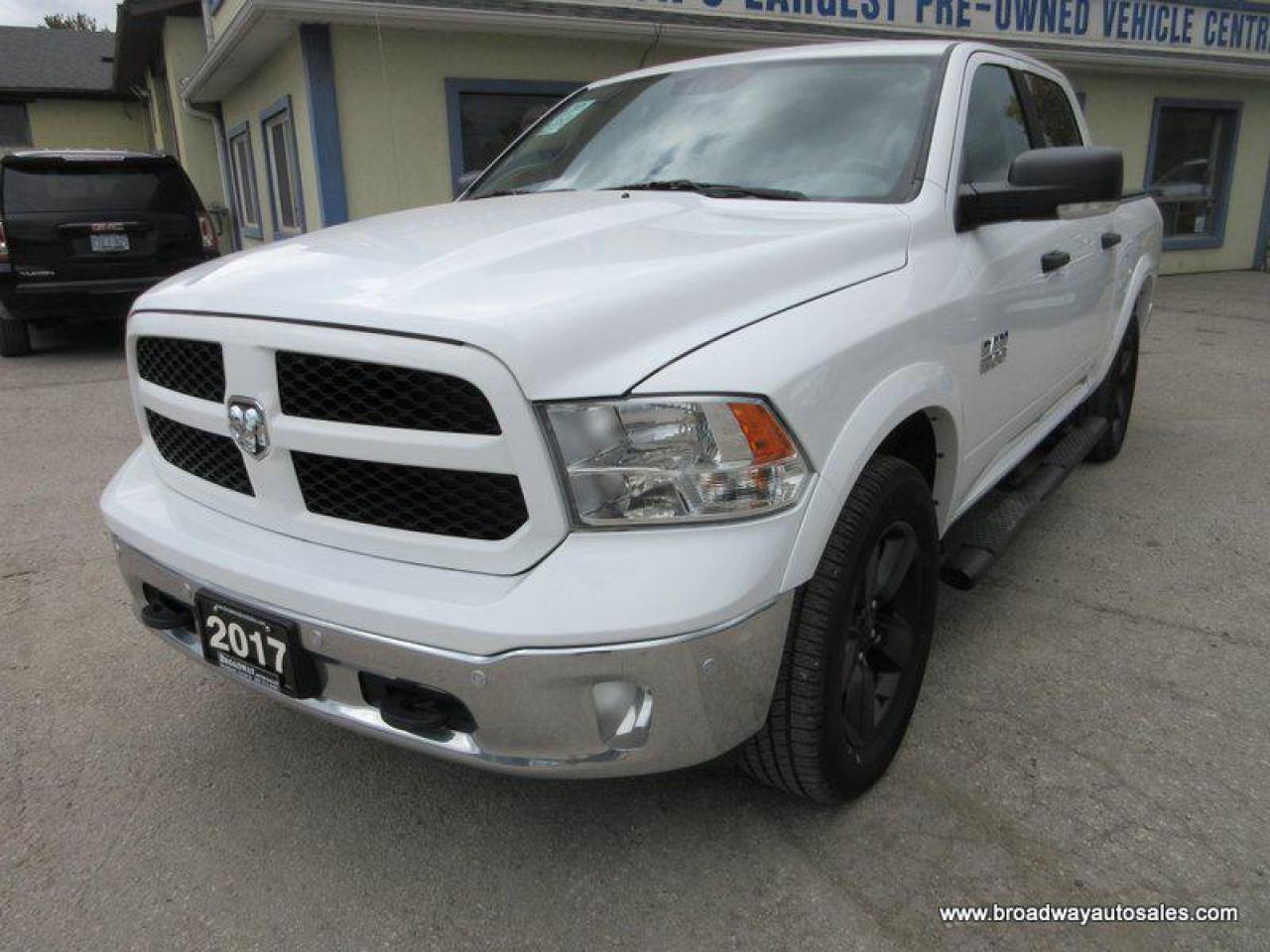 Used 2017 RAM 1500 GREAT VALUE OUTDOORSMAN-MODEL 5 PASSENGER 3.6L - V6.. 4X4.. CREW-CAB.. SHORTY.. HEATED SEATS & WHEEL.. BACK-UP CAMERA.. BLUETOOTH SYSTEM.. for sale in Bradford, ON