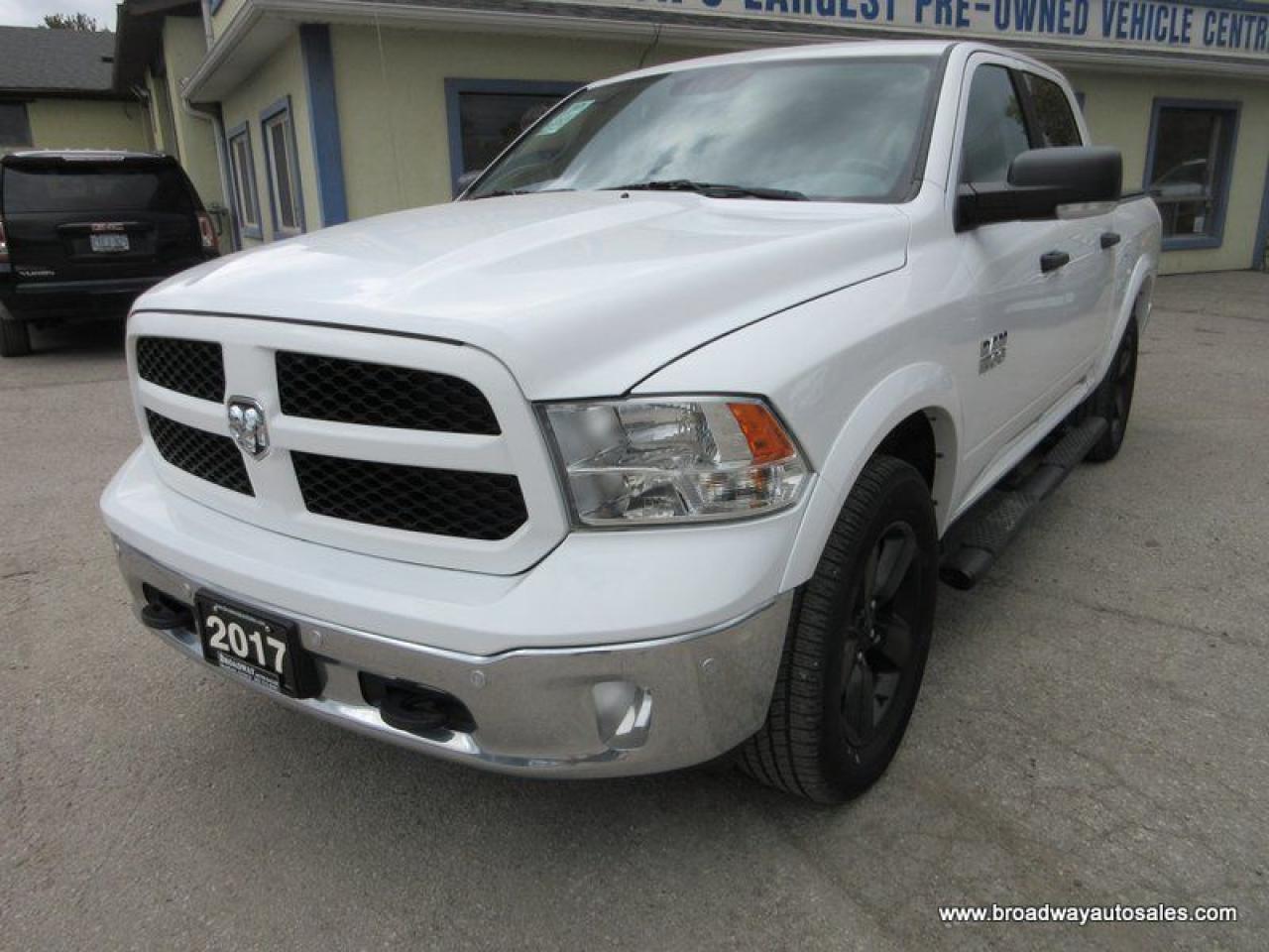 2017 RAM 1500 GREAT VALUE OUTDOORSMAN-MODEL 5 PASSENGER 3.6L - V6.. 4X4.. CREW-CAB.. SHORTY.. HEATED SEATS & WHEEL.. BACK-UP CAMERA.. BLUETOOTH SYSTEM..