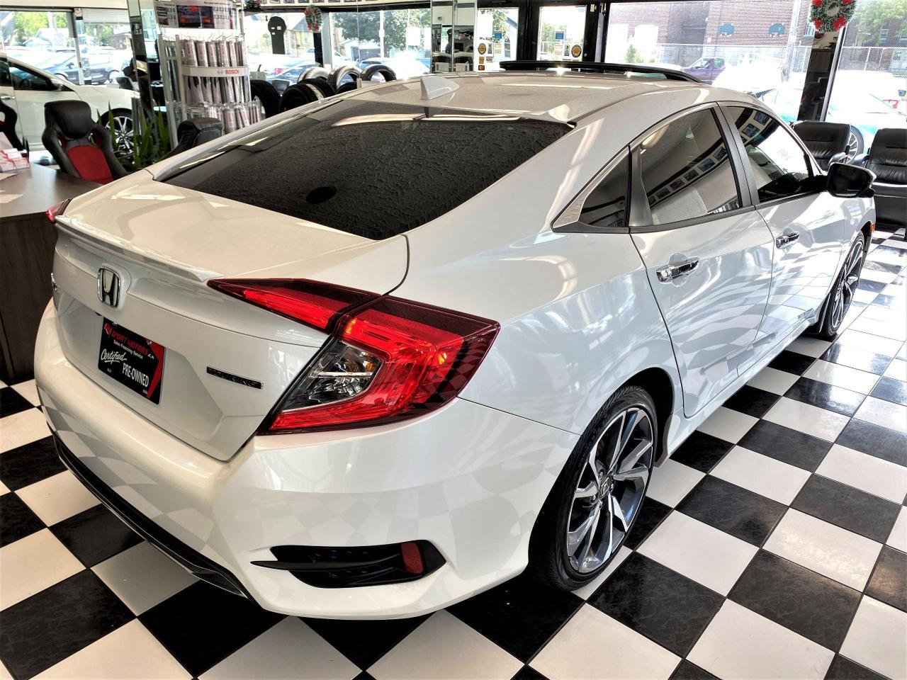 2019 Honda Civic Touring+Leather+Roof+Lane Keep+Apple+Accident Free - Photo #4