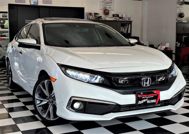 2019 Honda Civic Touring+Leather+Roof+Lane Keep+Apple+Accident Free Photo15