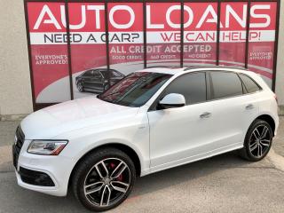 <p>***EASY FINANCE APPROVALS***NO ACCIDENTS***TOP SAFETY PICK***THE HIGH PERFORMANCE VERSION OF THE Q5 ONE OF THE MOST POPULAR SUVS AROUND! LOW KMS-LEATHER-NAVI-AWD-PANO ROOF-BACK UP CAM AND MORE! LOVE AT FIRST SIGHT! VEHICLE IS LIKE NEW! QUALITY ALL AROUND VEHICLE. THE 2016 AUDI Q5 IS LOADED WITH NEW FEATURES AND STYLING AND AN EMPHASIS ON SIMPLICITY AND FUNCTION LIKE NO OTHER. GREAT MID-SIZE SUV FOR SMALL FAMILY OR STUDENT. ABSOLUTELY FLAWLESS, SMOOTH, SPORTY RIDE AND GREAT ON GAS! MECHANICALLY A+ DEPENDABLE, RELIABLE, COMFORTABLE, CLEAN INSIDE AND OUT. POWERFUL YET FUEL EFFICIENT ENGINE. HANDLES VERY WELL WHEN DRIVING.</p><p> </p><p>****Make this yours today BECAUSE YOU DESERVE IT****</p><p> </p><p>WE HAVE SKILLED AND KNOWLEDGEABLE SALES STAFF WITH MANY YEARS OF EXPERIENCE SATISFYING ALL OUR CUSTOMERS NEEDS. THEYLL WORK WITH YOU TO FIND THE RIGHT VEHICLE AND AT THE RIGHT PRICE YOU CAN AFFORD. WE GUARANTEE YOU WILL HAVE A PLEASANT SHOPPING EXPERIENCE THAT IS FUN, INFORMATIVE, HASSLE FREE AND NEVER HIGH PRESSURED. PLEASE DONT HESITATE TO GIVE US A CALL OR VISIT OUR INDOOR SHOWROOM TODAY! WERE HERE TO SERVE YOU!!</p><p> </p><p>***Financing***</p><p> </p><p>We offer amazing financing options. Our Financing specialists can get you INSTANTLY approved for a car loan with the interest rates as low as 3.99% and $0 down (O.A.C). Additional financing fees may apply. Auto Financing is our specialty. Our experts are proud to say 100% APPLICATIONS ACCEPTED, FINANCE ANY CAR, ANY CREDIT, EVEN NO CREDIT! Its FREE TO APPLY and Our process is fast & easy. We can often get YOU AN approval and deliver your NEW car the SAME DAY.</p><p> </p><p>***Price***</p><p> </p><p>FRONTIER FINE CARS is known to be one of the most competitive dealerships within the Greater Toronto Area providing high quality vehicles at low price points. Prices are subject to change without notice. All prices are price of the vehicle plus HST & Licensing. ***Trade*** Have a trade? Well take it! We offer free appraisals for our valued clients that would like to trade in their old unit in for a new one.</p><p> </p><p>***About us***</p><p> </p><p>Frontier fine cars, offers a huge selection of vehicles in an immaculate INDOOR showroom. Our goal is to provide our customers WITH quality vehicles AT EXCELLENT prices with IMPECCABLE customer service. Not only do we sell vehicles, we always sell peace of mind!</p><p> </p><p>Buy with confidence and call today 416-759-2277 or email us to book a test drive now! frontierfinecars@hotmail.com Located @ 1261 Kennedy Rd Unit a in Scarborough</p><p> </p><p>***NO REASONABLE OFFERS REFUSED***</p><p> </p><p>Thank you for your consideration & we look forward to putting you in your next vehicle! Serving used cars Toronto, Scarborough, Pickering, Ajax, Oshawa, Whitby, Markham, Richmond Hill, Vaughn, Woodbridge, Mississauga, Trenton, Peterborough, Lindsay, Bowmanville, Oakville, Stouffville, Uxbridge, Sudbury, Thunder Bay,Timmins, Sault Ste. Marie, London, Kitchener, Brampton, Cambridge, Georgetown, St Catherines, Bolton, Orangeville, Hamilton, North York, Etobicoke, Kingston, Barrie, North Bay, Huntsville, Orillia</p>