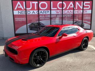 <p>***EASY FINANCE APPROVALS***LOW PRICE***ONE OWNER***THE 2016 DODGE CHALLENGER IS A MANS CAR AND A MUCH BETTER AUTOMOBILE THAN MOST PEOPLE BOTHER TO LEARN! THIS MODERN LOOKING MASTERPIECE IS LOADED WITH ALL THE BELLS AND WHISTLES! AWD-LEATHER-SUNROOF-NAVI-BACK UP CAM-BLUETOOTH-ALLOYS AND MUCH MUCH MORE!!!! NOTHING COMES CLOSE TO IT IN TERMS OF COMFORT, SMOOTHNESS,FEATURES AND PRICE! THERES SO MUCH TO LOVE ABOUT THIS VEHICLE! PLENTY OF ATTENTION PAID TO THE FINEST DETAILS INSIDE AND OUT. A TRUE WORK OF ART! FLAWLESS, IMMACULATE, MECHANICALLY A+ DEPENDABLE, RELIABLE, COMFORTABLE, CLEAN INSIDE AND OUT. ATTRACTIVE AND SPORTY LOOKING. A MUST SEE! COME IN FOR A TEST DRIVE AND FALL IN LOVE TODAY!</p><p> </p><p> </p><p>****Make this yours today BECAUSE YOU DESERVE IT****</p><p> </p><p> </p><p> </p><p>WE HAVE SKILLED AND KNOWLEDGEABLE SALES STAFF WITH MANY YEARS OF EXPERIENCE SATISFYING ALL OUR CUSTOMERS NEEDS. THEYLL WORK WITH YOU TO FIND THE RIGHT VEHICLE AND AT THE RIGHT PRICE YOU CAN AFFORD. WE GUARANTEE YOU WILL HAVE A PLEASANT SHOPPING EXPERIENCE THAT IS FUN, INFORMATIVE, HASSLE FREE AND NEVER HIGH PRESSURED. PLEASE DONT HESITATE TO GIVE US A CALL OR VISIT OUR INDOOR SHOWROOM TODAY! WERE HERE TO SERVE YOU!!</p><p> </p><p> </p><p> </p><p>***Financing***</p><p> </p><p>We offer amazing financing options. Our Financing specialists can get you INSTANTLY approved for a car loan with the interest rates as low as 3.99% and $0 down (O.A.C). Additional financing fees may apply. Auto Financing is our specialty. Our experts are proud to say 100% APPLICATIONS ACCEPTED, FINANCE ANY CAR, ANY CREDIT, EVEN NO CREDIT! Its FREE TO APPLY and Our process is fast & easy. We can often get YOU AN approval and deliver your NEW car the SAME DAY.</p><p> </p><p> </p><p>***Price***</p><p> </p><p>FRONTIER FINE CARS is known to be one of the most competitive dealerships within the Greater Toronto Area providing high quality vehicles at low price points. Prices are subject to change without notice. All prices are price of the vehicle plus HST & Licensing.</p><p> </p><p> </p><p>***Trade***</p><p> </p><p>Have a trade? Well take it! We offer free appraisals for our valued clients that would like to trade in their old unit in for a new one.</p><p> </p><p> </p><p>***About us***</p><p> </p><p>Frontier fine cars, offers a huge selection of vehicles in an immaculate INDOOR showroom. Our goal is to provide our customers WITH quality vehicles AT EXCELLENT prices with IMPECCABLE customer service.</p><p> </p><p> </p><p>Not only do we sell vehicles, we always sell peace of mind!</p><p> </p><p> </p><p>Buy with confidence and call today 1-877-437-6074 or email us to book a test drive now! frontierfinecars@hotmail.com</p><p> </p><p> </p><p>Located @ 1261 Kennedy Rd Unit a in Scarborough</p><p> </p><p> </p><p>***NO REASONABLE OFFERS REFUSED***</p><p> </p><p> </p><p>Thank you for your consideration & we look forward to putting you in your next vehicle!</p><p> </p><p> </p><p> </p><p>Serving used cars Toronto, Scarborough, Pickering, Ajax, Oshawa, Whitby, Markham, Richmond Hill, Vaughn, Woodbridge, Mississauga, Trenton, Peterborough, Lindsay, Bowmanville, Oakville, Stouffville, Uxbridge, Sudbury, Thunder Bay,Timmins, Sault Ste. Marie, London, Kitchener, Brampton, Cambridge, Georgetown, St Catherines, Bolton, Orangeville, Hamilton, North York, Etobicoke, Kingston, Barrie, North Bay, Huntsville, Orillia</p>