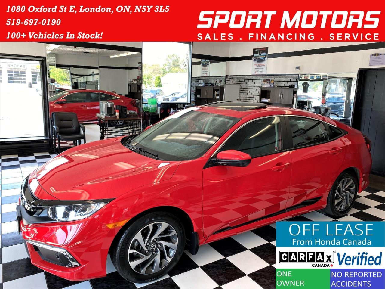 2019 Honda Civic EX+Lane Keep+Camera+Apple Play+Roof+Accident Free - Photo #1