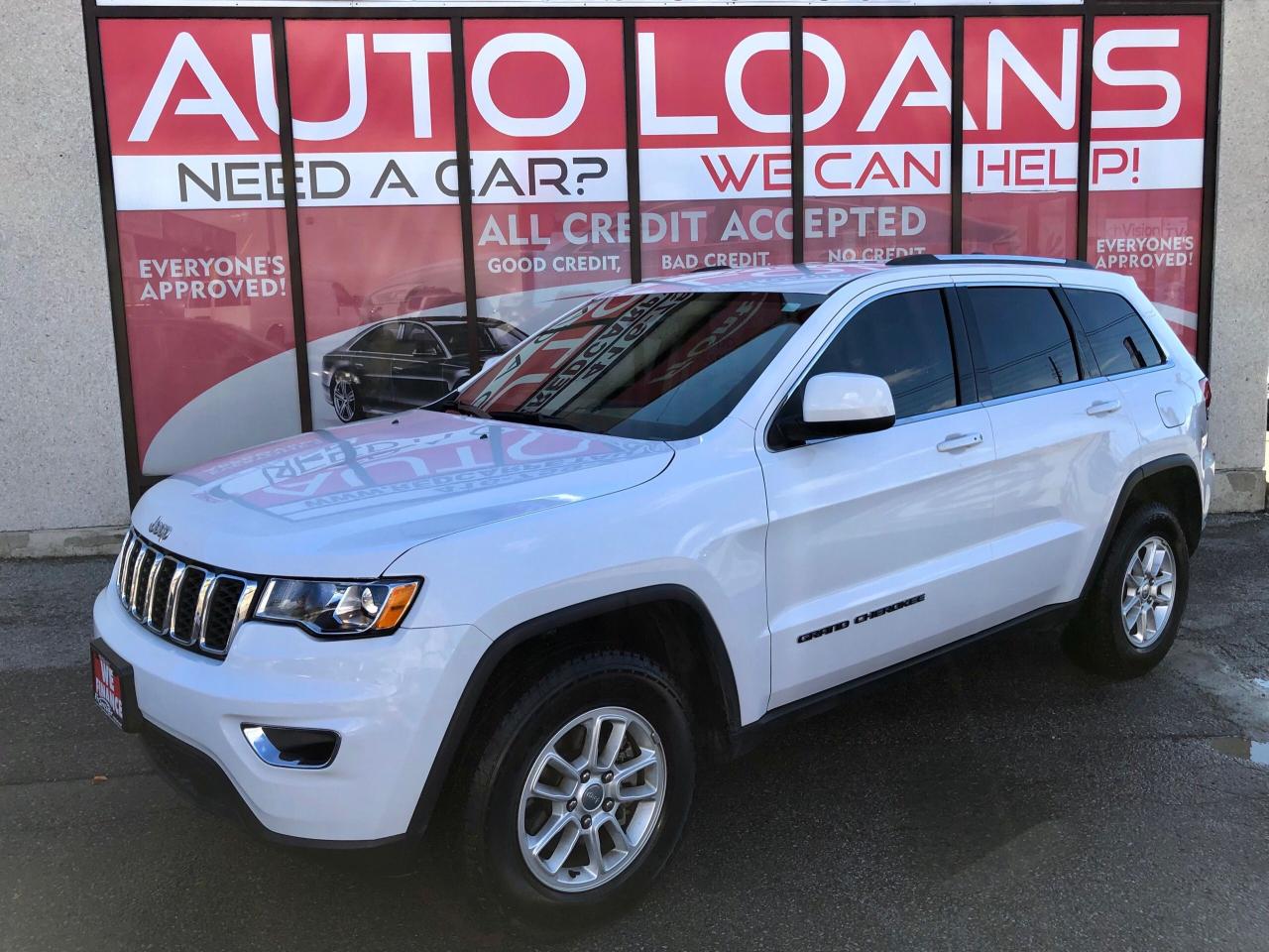 <p>EASY FINANCE APPROVALS! FEW SUV MODELS CAN MATCH THE MULTI-TALENTED 2019 JEEP GRAND CHEROKEE. CAN GO ANYWHERE AT ANYTIME AND ITS EASY TO DRIVE AS WELL! NO ACCIDENTS-AWD-BACK UP CAM AND MORE! LOVE AT FIRST SIGHT! VEHICLE IS LIKE NEW! QUALITY ALL AROUND VEHICLE. GREAT MID-SIZE SUV FOR SMALL FAMILY OR STUDENT. ABSOLUTELY FLAWLESS, SMOOTH, SPORTY RIDE. MECHANICALLY A+ DEPENDABLE, RELIABLE, COMFORTABLE, CLEAN INSIDE AND OUT. POWERFUL YET FUEL EFFICIENT ENGINE. HANDLES VERY WELL WHEN DRIVING. <br /><br /><br />****Make this yours today BECAUSE YOU DESERVE IT**** <br /><br /><br /><br />WE HAVE SKILLED AND KNOWLEDGEABLE SALES STAFF WITH MANY YEARS OF EXPERIENCE SATISFYING ALL OUR CUSTOMERS NEEDS. THEYLL WORK WITH YOU TO FIND THE RIGHT VEHICLE AND AT THE RIGHT PRICE YOU CAN AFFORD. WE GUARANTEE YOU WILL HAVE A PLEASANT SHOPPING EXPERIENCE THAT IS FUN, INFORMATIVE, HASSLE FREE AND NEVER HIGH PRESSURED. PLEASE DONT HESITATE TO GIVE US A CALL OR VISIT OUR INDOOR SHOWROOM TODAY! WERE HERE TO SERVE YOU!! <br /><br /><br /><br />***Financing*** <br /><br />We offer amazing financing options. Our Financing specialists can get you INSTANTLY approved for a car loan with the interest rates as low as 3.99% and $0 down (O.A.C). Additional financing fees may apply. Auto Financing is our specialty. Our experts are proud to say 100% APPLICATIONS ACCEPTED, FINANCE ANY CAR, ANY CREDIT, EVEN NO CREDIT! Its FREE TO APPLY and Our process is fast & easy. We can often get YOU AN approval and deliver your NEW car the SAME DAY. <br /><br /><br />***Price*** <br /><br />FRONTIER FINE CARS is known to be one of the most competitive dealerships within the Greater Toronto Area providing high quality vehicles at low price points. Prices are subject to change without notice. All prices are price of the vehicle plus HST & Licensing. <br /><br /><br />***Trade***<br /><br />Have a trade? Well take it! We offer free appraisals for our valued clients that would like to trade in their old unit in for a new one. <br /><br /><br />***About us*** <br /><br />Frontier fine cars, offers a huge selection of vehicles in an immaculate INDOOR showroom. Our goal is to provide our customers WITH quality vehicles AT EXCELLENT prices with IMPECCABLE customer service. <br /><br /><br />Not only do we sell vehicles, we always sell peace of mind! <br /><br /><br />Buy with confidence and call today 1-877-437-6074 or email us to book a test drive now! frontierfinecars@hotmail.com <br /><br /><br />Located @ 1261 Kennedy Rd Unit a in Scarborough <br /><br /><br />***NO REASONABLE OFFERS REFUSED*** <br /><br /><br />Thank you for your consideration & we look forward to putting you in your next vehicle! <br /><br /><br /><br />Serving used cars Toronto, Scarborough, Pickering, Ajax, Oshawa, Whitby, Markham, Richmond Hill, Vaughn, Woodbridge, Mississauga, Trenton, Peterborough, Lindsay, Bowmanville, Oakville, Stouffville, Uxbridge, Sudbury, Thunder Bay,Timmins, Sault Ste. Marie, London, Kitchener, Brampton, Cambridge, Georgetown, St Catherines, Bolton, Orangeville, Hamilton, North York, Etobicoke, Kingston, Barrie, North Bay, Huntsville, Orillia</p>