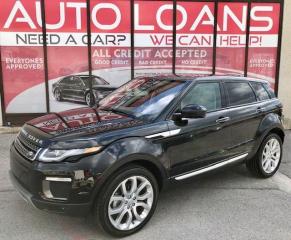 <p>***EASY FINANCE APPROVALS***NO ACCIDENTS***FULLY LOADED***THE 2016 EVOQUE IS A COMPACT CROSSOVER WITH RUGGED STYLING THATS BOUND TO IMPRESS! THE 2016 IS FULL OF STYLING TWEAKS AND ENOUGH BELLS AND WHISTLES TO SATISIFY YOUR CREATURE-COMFORT CRAVINGS! LOW KMS-LEATHER-NAVI-AWD-PANO ROOF-BACK UP CAM AND MORE! LOVE AT FIRST SIGHT! VEHICLE IS LIKE NEW! QUALITY ALL AROUND VEHICLE. THE 2016 EVOQUE IS LOADED WITH NEW FEATURES AND STYLING AND AN EMPHASIS ON SIMPLICITY AND FUNCTION LIKE NO OTHER. GREAT MID-SIZE SUV FOR SMALL FAMILY OR STUDENT. ABSOLUTELY FLAWLESS, SMOOTH, SPORTY RIDE AND GREAT ON GAS! MECHANICALLY A+ DEPENDABLE, RELIABLE, COMFORTABLE, CLEAN INSIDE AND OUT. POWERFUL YET FUEL EFFICIENT ENGINE. HANDLES VERY WELL WHEN DRIVING.</p><p> </p><p>****Make this yours today BECAUSE YOU DESERVE IT****</p><p> </p><p>WE HAVE SKILLED AND KNOWLEDGEABLE SALES STAFF WITH MANY YEARS OF EXPERIENCE SATISFYING ALL OUR CUSTOMERS NEEDS. THEYLL WORK WITH YOU TO FIND THE RIGHT VEHICLE AND AT THE RIGHT PRICE YOU CAN AFFORD. WE GUARANTEE YOU WILL HAVE A PLEASANT SHOPPING EXPERIENCE THAT IS FUN, INFORMATIVE, HASSLE FREE AND NEVER HIGH PRESSURED. PLEASE DONT HESITATE TO GIVE US A CALL OR VISIT OUR INDOOR SHOWROOM TODAY! WERE HERE TO SERVE YOU!!</p><p> </p><p>***Financing***</p><p> </p><p>We offer amazing financing options. Our Financing specialists can get you INSTANTLY approved for a car loan with the interest rates as low as 3.99% and $0 down (O.A.C). Additional financing fees may apply. Auto Financing is our specialty. Our experts are proud to say 100% APPLICATIONS ACCEPTED, FINANCE ANY CAR, ANY CREDIT, EVEN NO CREDIT! Its FREE TO APPLY and Our process is fast & easy. We can often get YOU AN approval and deliver your NEW car the SAME DAY.</p><p> </p><p>***Price***</p><p> </p><p>FRONTIER FINE CARS is known to be one of the most competitive dealerships within the Greater Toronto Area providing high quality vehicles at low price points. Prices are subject to change without notice. All prices are price of the vehicle plus HST & Licensing. ***Trade*** Have a trade? Well take it! We offer free appraisals for our valued clients that would like to trade in their old unit in for a new one.</p><p> </p><p>***About us***</p><p> </p><p>Frontier fine cars, offers a huge selection of vehicles in an immaculate INDOOR showroom. Our goal is to provide our customers WITH quality vehicles AT EXCELLENT prices with IMPECCABLE customer service. Not only do we sell vehicles, we always sell peace of mind!</p><p> </p><p>Buy with confidence and call today 416-759-2277 or email us to book a test drive now! frontierfinecars@hotmail.com Located @ 1261 Kennedy Rd Unit a in Scarborough</p><p> </p><p>***NO REASONABLE OFFERS REFUSED***</p><p> </p><p>Thank you for your consideration & we look forward to putting you in your next vehicle! Serving used cars Toronto, Scarborough, Pickering, Ajax, Oshawa, Whitby, Markham, Richmond Hill, Vaughn, Woodbridge, Mississauga, Trenton, Peterborough, Lindsay, Bowmanville, Oakville, Stouffville, Uxbridge, Sudbury, Thunder Bay,Timmins, Sault Ste. Marie, London, Kitchener, Brampton, Cambridge, Georgetown, St Catherines, Bolton, Orangeville, Hamilton, North York, Etobicoke, Kingston, Barrie, North Bay, Huntsville, Orillia</p>