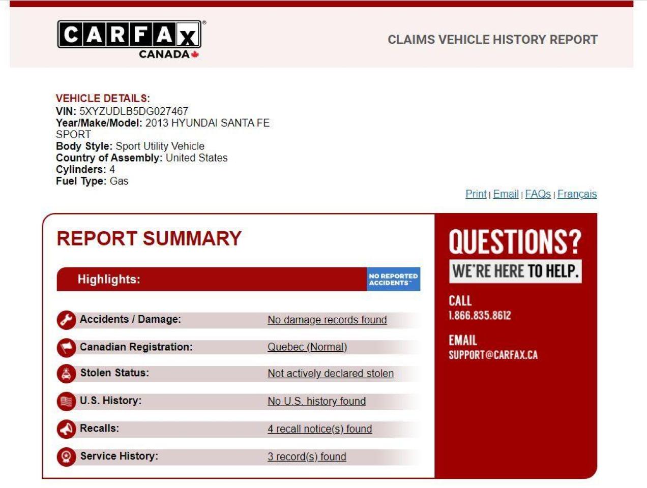 2013 Hyundai Santa Fe Premium+New Tires & Brakes+Sensors+Accident Free - Photo #12