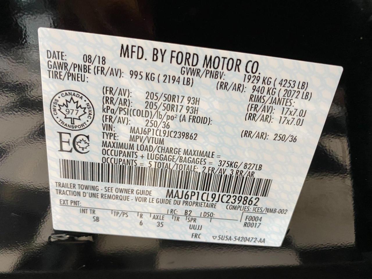 2018 Ford EcoSport SES+4WD+Sunroof+Nav+GPS+Accident Free - Photo #44