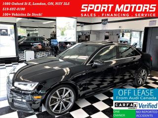 Used 2017 Audi A4 Technik S-Line Quattro+BSM+360 Came+ACCIDENTFREE for sale in London, ON