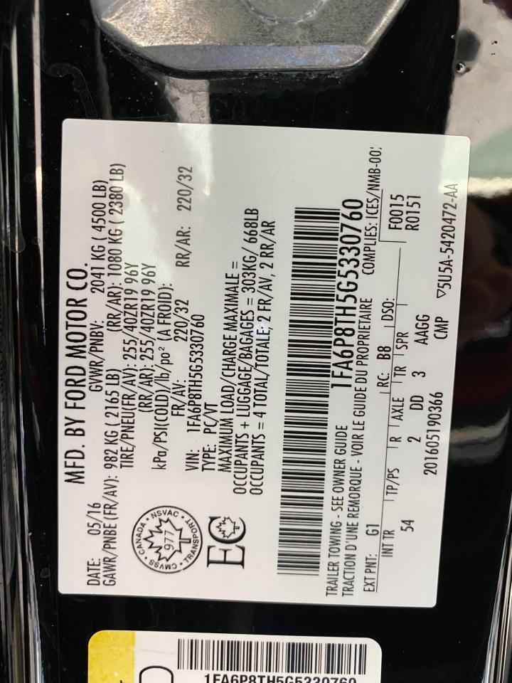 2016 Ford Mustang EcoBoost Premium+Red Leather+Accident Free - Photo #42