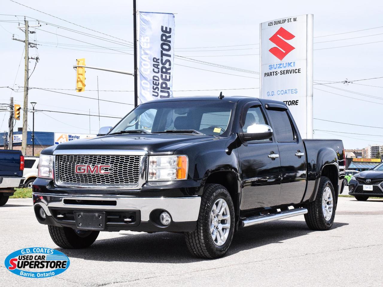Used 2013 GMC Sierra 1500 SLT Crew Cab 4x4 ~Nav ~Camera ~Leather ~Moonroof for sale in Barrie, ON