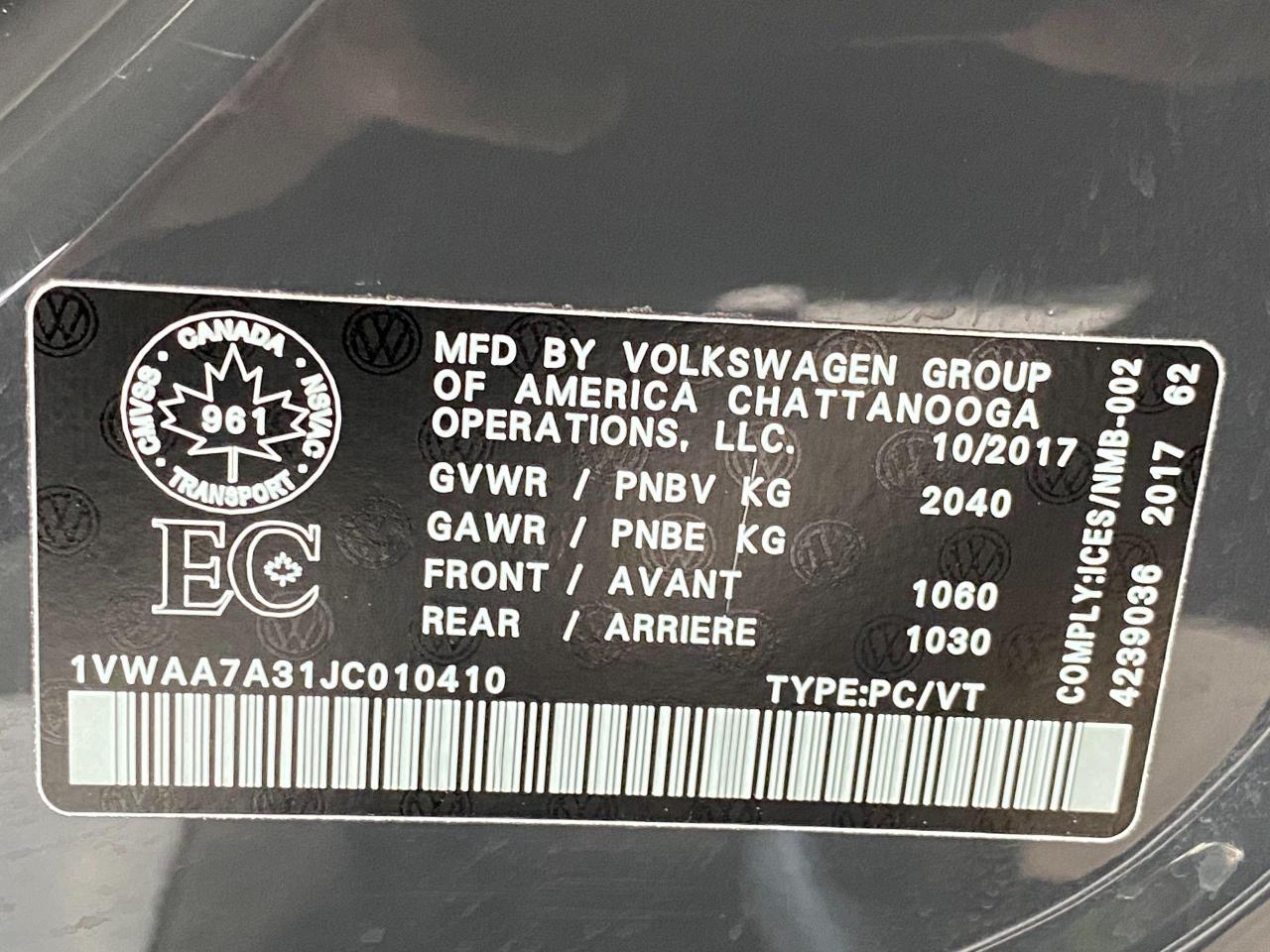 2018 Volkswagen Passat Trendline+Apple Play+New Tires+ACCIDENT FREE - Photo #41