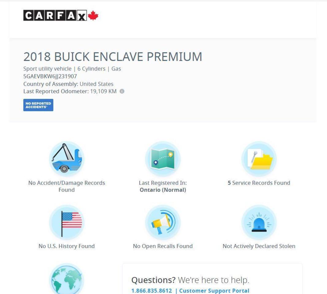 2018 Buick Enclave Premium AWD+7 Passenger+ApplePlay+ACCIDENT FREE Photo12