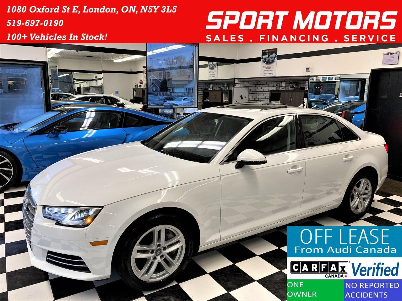 Used 2017 Audi A4 Quattro+Apple Play+Roof+Xenons+ACCIDENT FREE for sale in London, ON