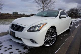 <p>What a Stunning G37xS we have here. This beauty is a local Ontario car thats been well cared for by the previous owner. This one is clean with no accidents or carfax claims what so ever. It looks and drives as Infiniti intended it to be when new. These are some of the best sounding coupes on the market and best value when taking performance, styling, realiability and fun factor into equation. This one is sure to bring smiles to anyone and everyone who gets a ride in it. It comes certified for your convenience and included at our list price is a 3 month 3000km Limited powertrain warranty for your peace of mind. Call or email today to book your appointment as this one is sure to be gone quick.</p><p>Come see us at 2044 Kipling Ave (BEHIND PIONEER GAS STATION)</p>
