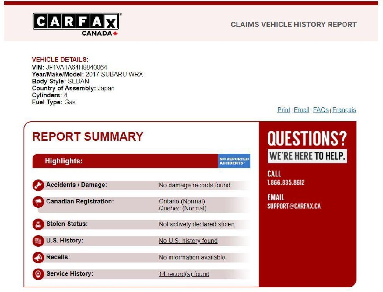 2017 Subaru WRX AWD+New Tires & Brakes+Camera+ACCIDENT FREE - Photo #12