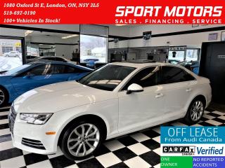 <p><span style=background-color: #f9f9f9; color: #3e414f;>ONE Owner! Clean CarFax! Off Lease From Audi Canada! Finance Today, Rates Starting @ 4.79% With Up To 6 months Payment Deferral O.A.C</span></p><p><span style=background-color: #f9f9f9; color: #3e414f;><strong style=color: #ff0a0a;>**ALL INCLUSIVE, HAGGLE-FREE PRICING**</strong></span></p><p><span style=background-color: #f9f9f9; color: #3e414f;><span style=font-family: Helvetica Neue, sans-serif; font-size: 16px; white-space: pre-wrap;>Apply For Financing On WWW.SPORTMOTORS.CA/FINANCING</span></span></p><p><span style=color: #333333; font-family: Helvetica Neue, sans-serif; font-size: 16px; white-space: pre-wrap; background-color: #ffffff;>A4 PPRGRESSIV Quattro AWD TFSI+Navigation+Rear View Camera+Sunroof+Bluetooth+Power Heated Leather Memory Seats & Steering Wheel+Audi Pre Sense+Front & Rear Parking Sensors+Keyless Push Button Start & Entry+AUX & USB Input+XM Radio+2 Keys</span></p><p><span style=background-color: #f9f9f9; color: #3e414f;>Welcome to Sport Motors & Thank you for checking out our ad!</span></p><p><span style=background-color: #f9f9f9; color: #3e414f;>--519-697-0190--</span></p><p><span style=background-color: #f9f9f9; color: #3e414f;>Want to see 70+ high quality pictures? Please visit our website @ WWW.SPORTMOTORS.CA </span></p><p><span style=background-color: #f9f9f9; color: #3e414f;>OVER 100 VEHICLES IN STOCK! </span></p><p><span style=background-color: #f9f9f9; color: #3e414f;>$27,799</span></p><p><span style=background-color: #f9f9f9; color: #3e414f;>Taxes and licencing extra</span></p><p><span style=background-color: #f9f9f9; color: #3e414f;>NO HIDDEN FEES</span></p><p><span style=background-color: #f9f9f9; color: #3e414f;>Price Includes:</span></p><p><span style=background-color: #f9f9f9; color: #3e414f;>-> Safety Certificate</span></p><p><span style=background-color: #f9f9f9; color: #3e414f;>-> 3 Months Warranty</span></p><p><span style=background-color: #f9f9f9; color: #3e414f;>-> Brand New Rear Pads</span></p><p><span style=background-color: #f9f9f9; color: #3e414f;>-> Oil Change</span></p><p><span style=background-color: #f9f9f9; color: #3e414f;>-> CarFax Report</span></p><p><span style=background-color: #f9f9f9; color: #3e414f;>-> Full Interior and exterior detail </span></p><p><span style=color: #3e414f; background-color: #f9f9f9;>  Operating Hours:</span></p><p><span style=background-color: #f9f9f9; color: #3e414f;> Monday to Thursday: 9:00 AM to 7:00 PM</span></p><p><span style=background-color: #f9f9f9; color: #3e414f;>Friday: 9:00 AM to 5:30 PM</span></p><p><span style=background-color: #f9f9f9; color: #3e414f;>Saturday: 10:00 AM to 5:30 PM</span></p><p><span style=background-color: #f9f9f9; color: #3e414f;>Sunday: Closed</span></p><p><span style=background-color: #f9f9f9; color: #3e414f;>Financing is available for all situations, students, or if youre new to Canada. ALL WELCOME!</span></p><p><span style=background-color: #f9f9f9; color: #3e414f;>Bad Credit Approved Here At Sport Motors Auto Sales INC! Our Credit Specialists Will Help You Rebuild Your Credit</span></p><p><span style=background-color: #f9f9f9; color: #3e414f;>Please call us or come visit us in person @ 1080 Oxford ST E.</span></p><p><span style=background-color: #f9f9f9; color: #3e414f;>90 days/1,500 Km, $1000 per claim See us for more info</span></p><p><span style=background-color: #f9f9f9; color: #3e414f;>WWW.SPORTMOTORS.CA</span></p>