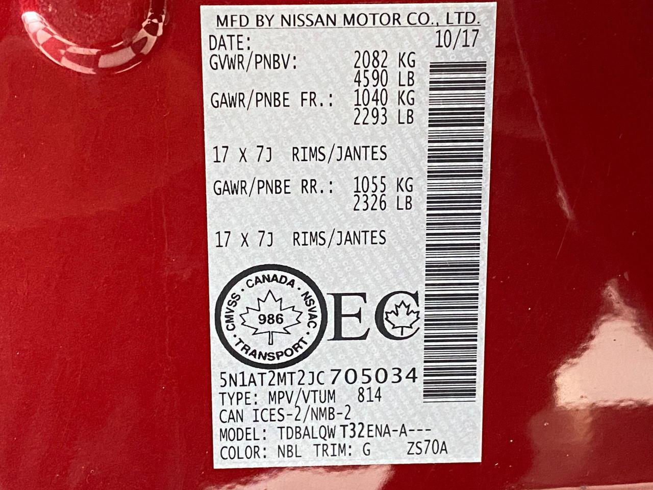 2018 Nissan Rogue SV+SafetyShield+BlindSpot+ApplePlay+ACCIDENT FREE Photo110