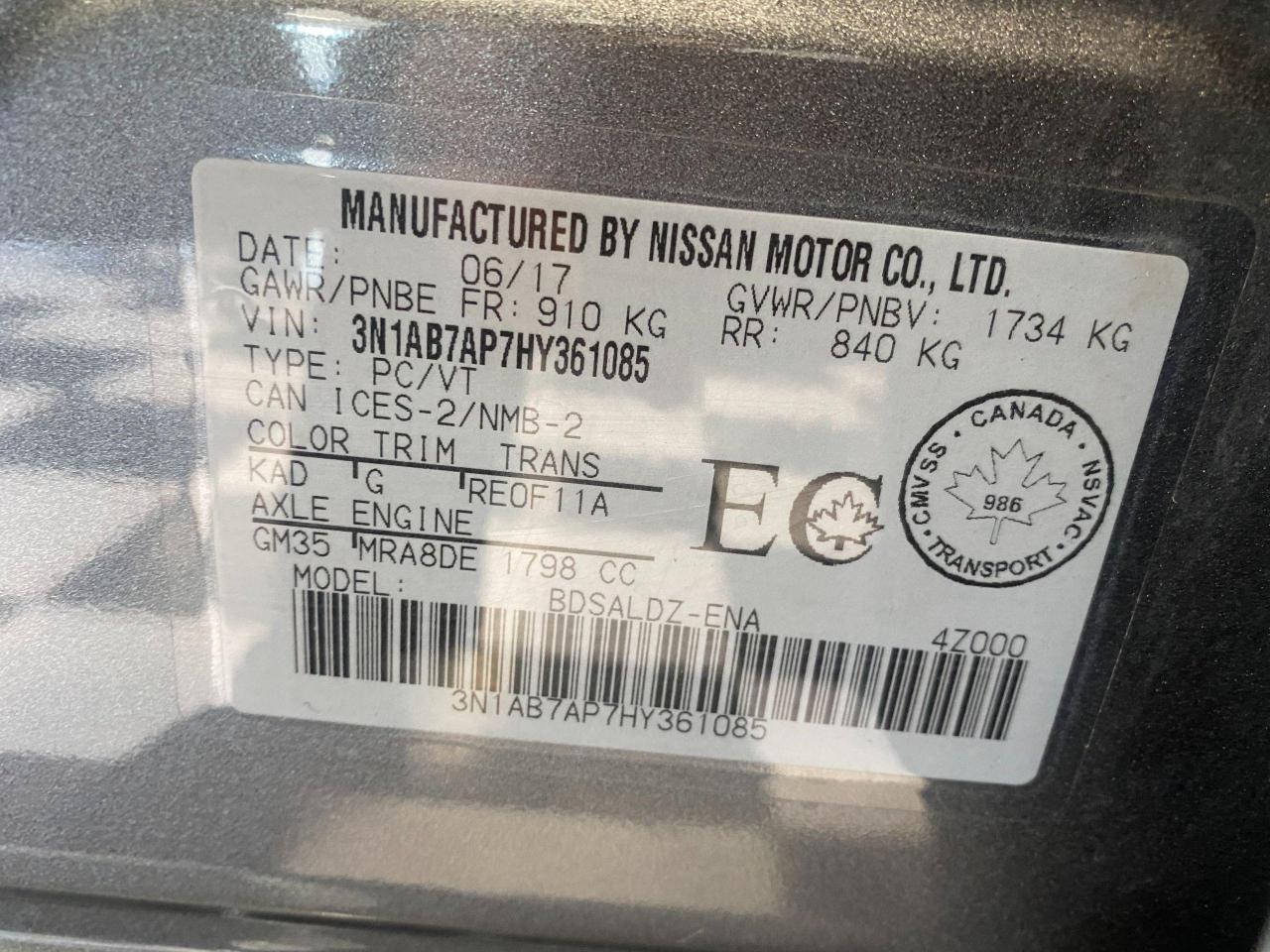 2017 Nissan Sentra SV+Camera+Heated Seats+Push Start+ACCIDENT FREE - Photo #39