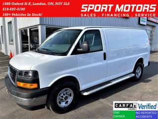 Used 2018 GMC Savana 2500 Cargo 6.0L V8+Camera+Cruise+ACCIDENT FREE for sale in London, ON