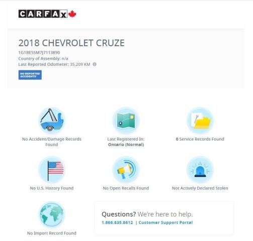 2018 Chevrolet Cruze LT 4G LTE+Sunroof+RemoteStart+Tinted+ACCIDENT FREE Photo13