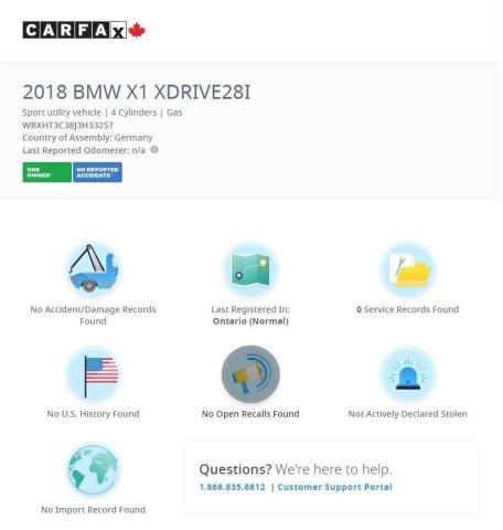 2018 BMW X1 xDrive28i+Camera+GPS+Sensors+ACCIDENT FREE Photo12