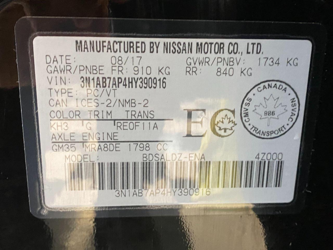 2017 Nissan Sentra SV+Camera+Heated Seats+Push Start+ACCIDENT FREE - Photo #41