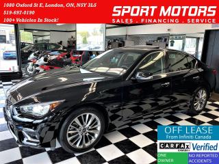 Used 2018 Infiniti Q50 2.0t LUXE+AWD+Camera+Sunroof+Leather+ACCIDENT FREE for sale in London, ON