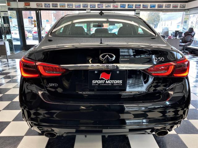 2018 Infiniti Q50 2.0t LUXE+AWD+Camera+Sunroof+Leather+ACCIDENT FREE Photo3