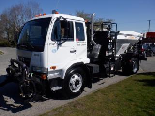 2010 Nissan UD3000 Air Brakes Diesel Vacuum Operated Rock Transfer Emulsion Coating, 2 door, automatic, 4X2, cruise control, air conditioning, AM/FM radio, CD player, power door locks, power windows, white exterior, gray interior, cloth. Wheelbase 190 inches, overall length 346 inches, back of the cab to the center of the rear wheel 160 inches, back of the cab to end of the frame 240 inches,  Decal Expiry Date April 30, 2022. $37,910.00 plus $375 processing fee, $38,285.00 total payment obligation before taxes.  Listing report, warranty, contract commitment cancellation fee, financing available on approved credit (some limitations and exceptions may apply). All above specifications and information is considered to be accurate but is not guaranteed and no opinion or advice is given as to whether this item should be purchased. We do not allow test drives due to theft, fraud and acts of vandalism. Instead we provide the following benefits: Complimentary Warranty (with options to extend), Limited Money Back Satisfaction Guarantee on Fully Completed Contracts, Contract Commitment Cancellation, and an Open-Ended Sell-Back Option. Ask seller for details or call 604-522-REPO(7376) to confirm listing availability.