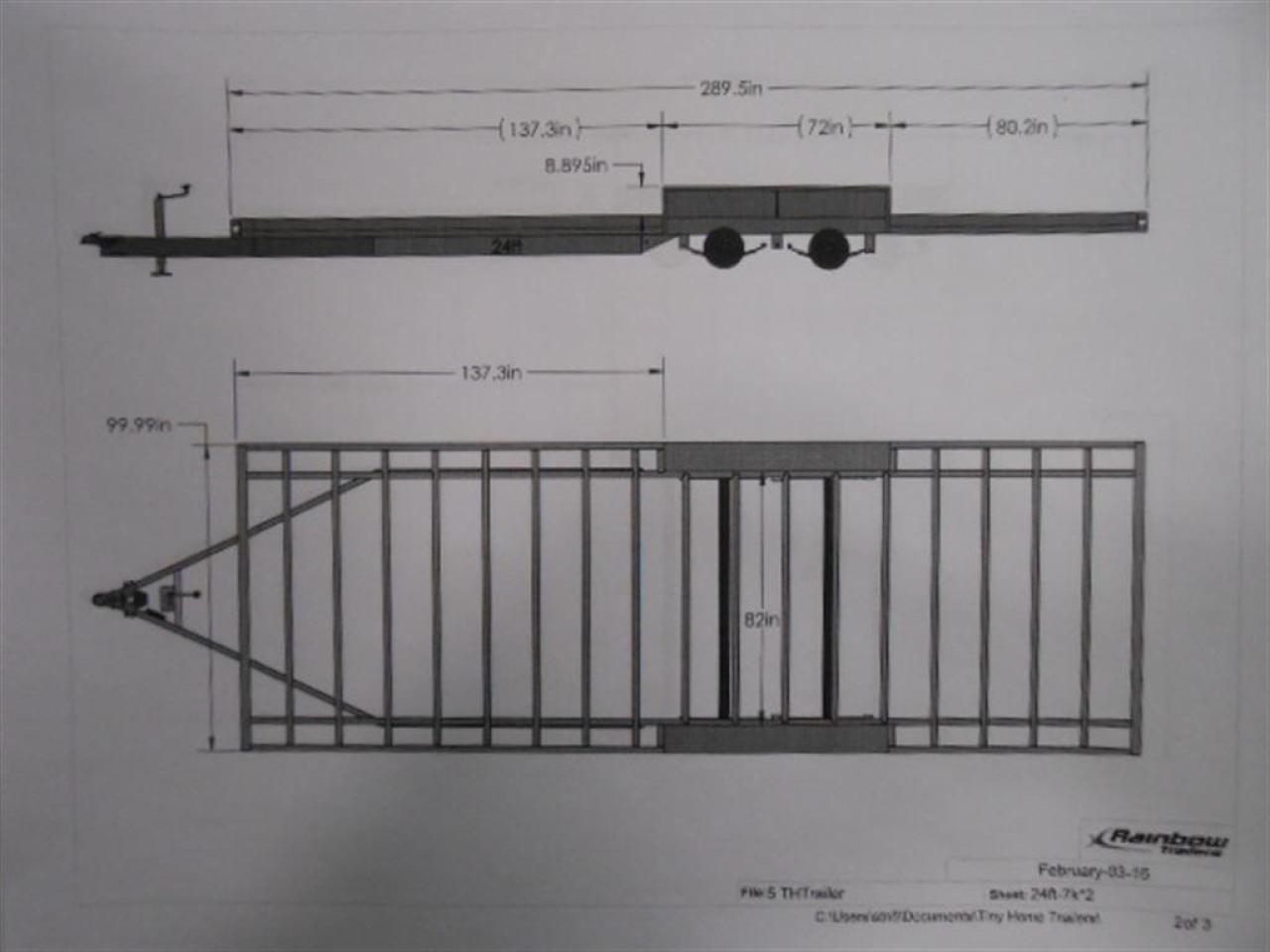 2022 Rainbow Tiny Home Frame Trailer  Photo1