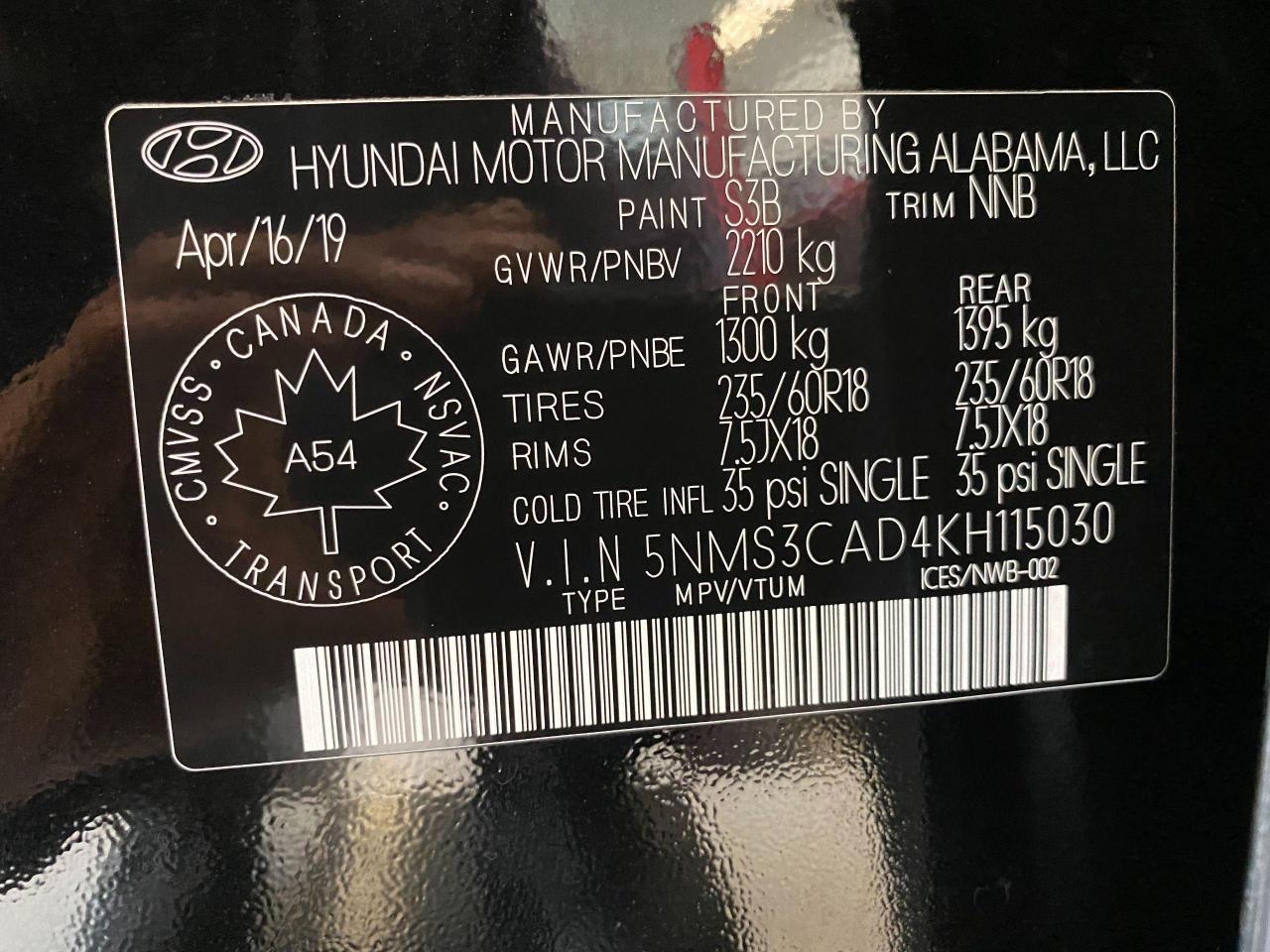2019 Hyundai Santa Fe Preferred AWD+ApplePlay+BlindSpot+CLEAN CARFAX - Photo #42