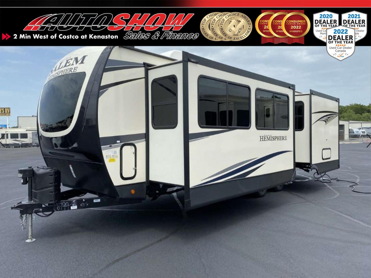 New 2023 Salem Hemisphere by Forest River 270FKS King Bed, Wardrobe, Washer/Dryer Prep, Fireplace !! for sale in Winnipeg, MB