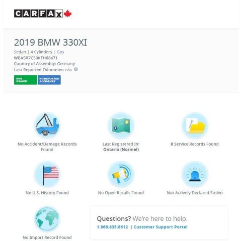 2019 BMW 3 Series 330i xDrive+3D Camera+LaneKeep+PDC+CLEAN CARFAX Photo14