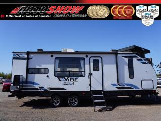 <p><strong>*** ORIGINAL MSRP $76,043! *** GORGEOUS 33 FT COUPLES CAMPER!! *** FIREPLACE & OUTDOOR KITCHEN!!! ***</strong> Now available for pre-order, custom build the trailer of your dreams!  Or ask about any remaining 2022 models at clearance prices, while supplies last.  Please contact one of our reps for most current timelines, as well as next steps to get yours reserved today!<br /><br />Bright interior decor, huge panoramic windows, aluminum and fibreglass construction, and a ton of amenities.  One look at this camper and you will feel right at home!!  Optioned with the Infinity Package, Convenience Package & Premium Packages (50-Inch LED TV w/ Bluetooth Sound Bar, Blackout Roller Shades, Chefs Appliance Package, new upgraded 200W Factory Roof-Mounted Solar Panel, 12V Heated Tank Pads, LED Awning Decorative Strip Lights, Fibreglass Front Cap)......Electric Fireplace......Power Stabilizer Jacks......Power Nose Jack......Huge Power Awning w/ LED Light Strip......Outdoor Shower w/ Hot & Cold Water......Outdoor Kitchen w/ Induction Cooktop, Grill, Mini Fridge & Spray Port for easy cleanup......Outdoor Speakers......Indoor Speakers & Entertainment System w/ Bluetooth Compatibility......Fibreglass Siding......Pass through Basement Storage......Heated & Enclosed Underbelly.......Residential-Sized Fridge......Massive Pantry......Glass Cabinetry......Convenient & Efficient U-Shaped Kitchen......3 Burner Gas Stove w/ Oven, Overhead Exhaust Fan & Light......Farm Style Sink w/ Hi Rise Faucet......Love Seat Hide-A-Bed......Theater Style Recliners......Private Master Bedroom w/ Loads of Closet Space & USB Charging Ports......Walk-in Shower w/ Skylight......Porcelain Toilet......WIFI Prepped......Rear View Camera prepped.......33 Feet Long Couples Camper......Sleeps 6......Dual Wide-Axle for comfortable towing......and gorgeous Granite Decor!<br /><br />PLEASE NOTE: Stock images provided by manufacturer are very similar to finished product however may have slight differences in final trim based on option packages ordered and availability of features from manufacturer.<br /><br /><u><strong>ABOUT VIBE</strong></u><br />Synonymous with progress, the VIBE line from Forest River is the embodiment of evolution.  The standard Camp Anywhere package makes boondocking a breeze, as well as reducing your familys carbon footprint.  Whether connected at a site or not, youre equipped to truly live off the land with an industry-leading factory installed 190W solar panel and controller. Power your lights, your slides, your stereo, even your fridge and freezer from just the energy of the sun!<br /><br />Speaking of industry-leading, check out their wall-to-wall panoramic windows for the brightest happiest camper in (or out of) town.  Quality construction and luxury equipment come standard in all VIBE trailers, whether its their rolldown blackout blinds, fibreglass high-insulation walls, hidden-hinge cabinetry, enclosed underbelly & heated tanks, power stabilizer jacks, or interior-designer selected finishings.  Fireplace, backsplash, and yes even the flat-screen TVs are all included with your purchase of a VIBE trailer.<br /><br />Easily half-ton towable, the VIBE line was engineered with weight-efficiency front of mind.  Aluminum-framing is used inside walls and slides for strength and longevity.  The innovative Accessibelly undercarriage (pictured a suspended drop ceiling) allows for easy service and maintenance access to all major components while maintaining the benefits of an enclosed underbelly no more cutting then patching your underbelly, just simply open a panel then slide it back once done.  Wide-track Dexter axles are spread 42 apart, minimizing tongue weight and smoothing towing on all surfaces.  Even the central heat duct vents have been moved off the floor and onto the side-walls, virtually eliminating air borne dust and allergens that normally collect inside.<br /><br />Whether youre a first-time camper, or a seasoned expert, the VIBE has been designed with features youll appreciate. Creating comfortable and enjoyable camping memories for years to come is what VIBE is all about. Treat yourself, stop in and see the Forest River future of camping today.<br /><br />Will accept trades. Please call (204) 489-4494 or View at 3165 McGillivray Blvd. (Conveniently located two minutes West from Costco at corner of Kenaston and McGillivray Blvd.)<br /><br />In addition to this please view our complete inventory of used trucks, used SUVs, used vans, used RVs, and used cars in Winnipeg on our new website: <a href=\https://www.autoshowwinnipeg.com/\>WWW.AUTOSHOWWINNIPEG.COM</a><br /><br />Complete comprehensive warranty is available for this camper. Please ask for warranty option details. All advertised prices and payments plus taxes (where applicable).<br /><br />Winnipeg, MB - Manitoba Dealer Permit # 4908</p>     <p>Sold to another happy customer</p>