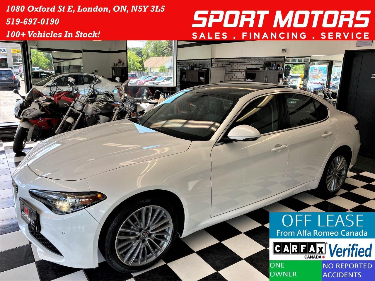 Used 2017 Alfa Romeo Giulia Ti AWD+Camera+GPS+Lane Departure+Roof+CLEAN CARFAX for sale in London, ON