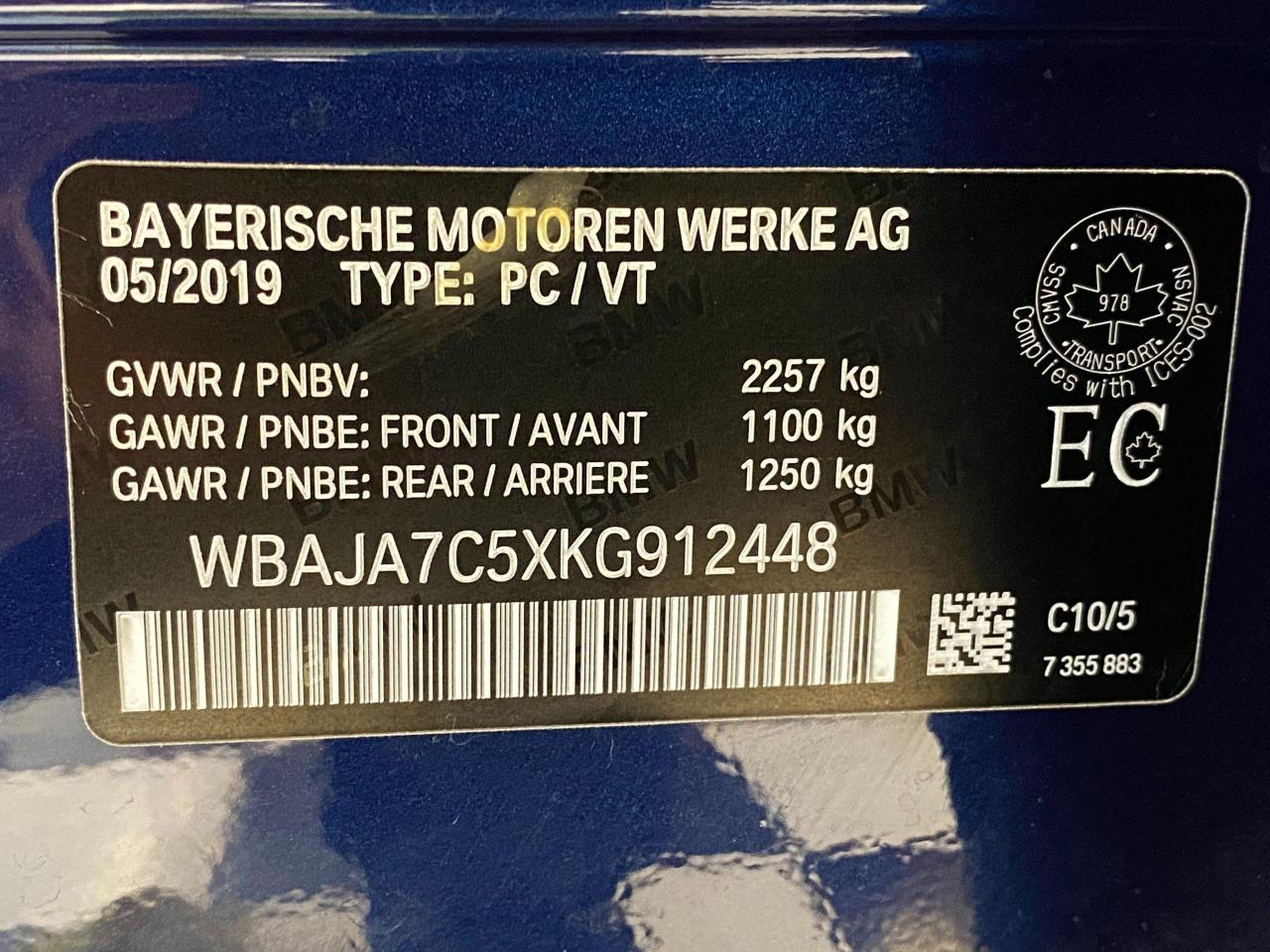 2019 BMW 5 Series 530i xDrive+AdaptiveCruise+CooledSeats+CLEANCARFAX Photo129