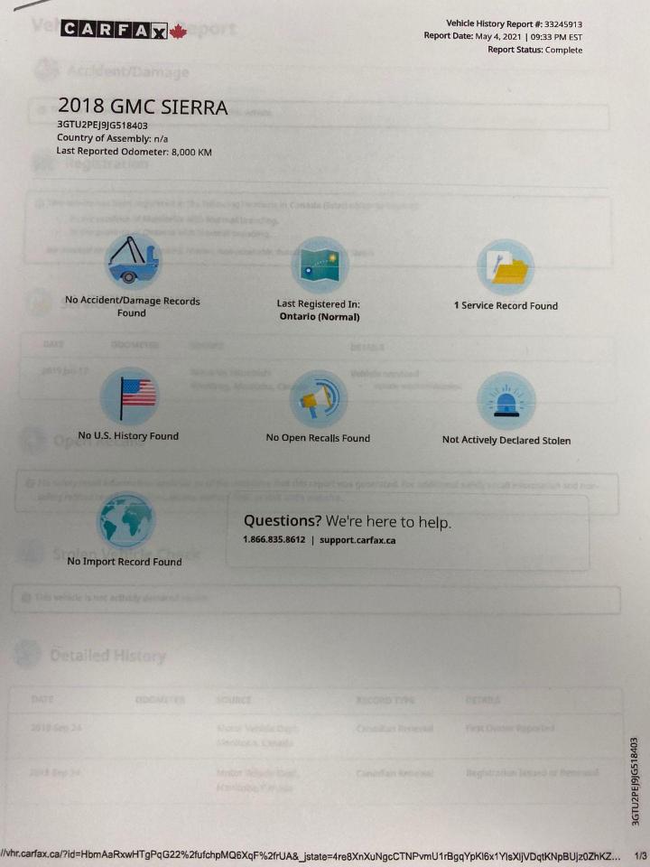 2018 GMC Sierra 1500 4WD Crew Cab 143.5" Denali beige Leather No Accide Photo3