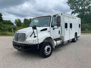 <p><strong><u>SOLD- 4 MORE IDENTICAL UNITS ON THE WAY- CHECK WEBSITE FOR UPDATES</u></strong></p><p>Incredibly clean 2014 International 4300 DuraStar with Service Body. This truck is spotless, inside and out and comes with one of the best Service History Reports we have seen in over 34 Years in Business. Set up as a Police Wagon this unit was not only Yellow Sticker Annual Safetied every year but was also Orange Stickered for Bi-Annual Inspection. Does not get any more thorough. New Tires all around. All new fresh batteries. Cab has Air Conditioning and features such comforts as Cruise Control, Power Windows, Locks & Mirrors. Box measures 16 Feet Long and is a Weldexperts beauty.</p><p>Wheelbase: 175</p><p><strong>GVWR: 19500 lbs (8000 lbs Front  /  12000 lbs Rear)</strong></p><p>Brakes: Air</p><p>Confidently Certified and E-tested.</p><p><strong>No extra fees, plus HST and plates only.</strong></p><p>Jeff Stewart- 9053082384 (cell/text)<br />Joe Domotor- 5197550400 (cell/text)</p><p><strong>We do have Financing Programs Available OAC and would be happy further discuss those options over the Phone, Text or Email.</strong></p><p>Email- jdomotor@live.ca<br />Website- www.jdomotor.ca</p><p>Please be Mindful that we are a Two (2) Man Crew and function off <span style=text-decoration: underline;>Appointment Only</span>.</p><p>You must Call, Text or Message prior to coming out. Phone Numbers are listed but Facebook sometimes Hides them.</p><p>Please Refrain from the <em>Is This Available</em> Auto-Message. Listings are taken down as soon as they are sold.</p><p><strong>1-430 Hardy Rd, Brantford, Ontario, Canada</strong></p>